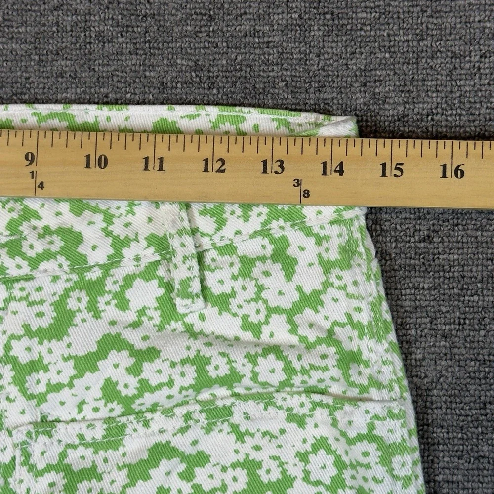 BDG Green White Ditsy Floral Button Fly Boho Hippie Sailor Pockets Women's 26‎